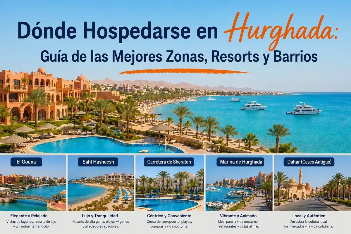 Dónde alojarse en Hurghada: guía completa de zonas hoteleras 2026