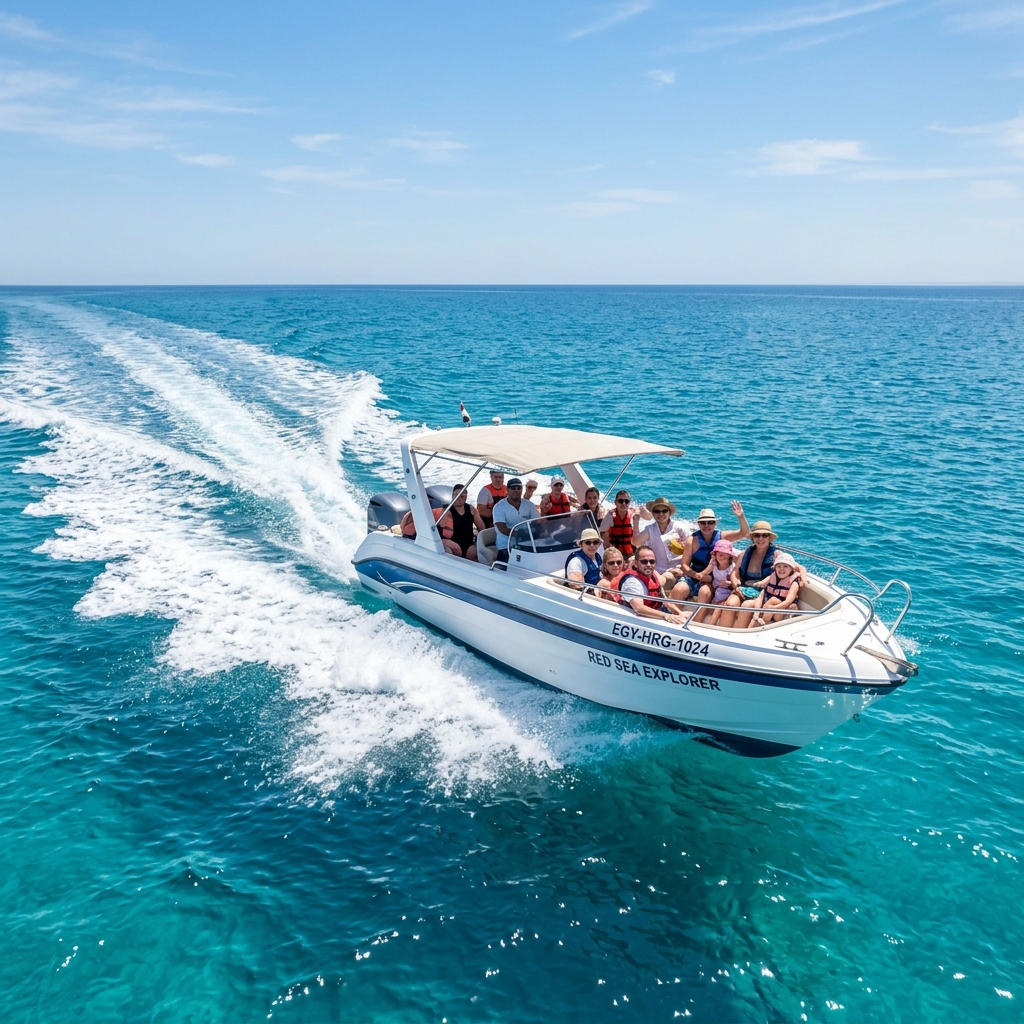 Romantic sunset boat trip Red Sea