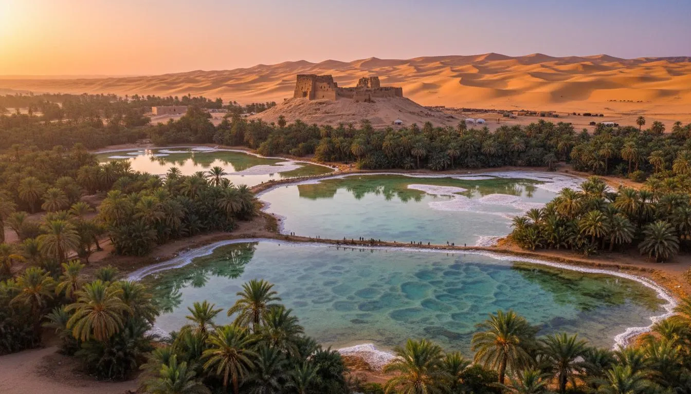 Siwa Oasis desert tour from Hurghada with salt lakes and Oracle temple