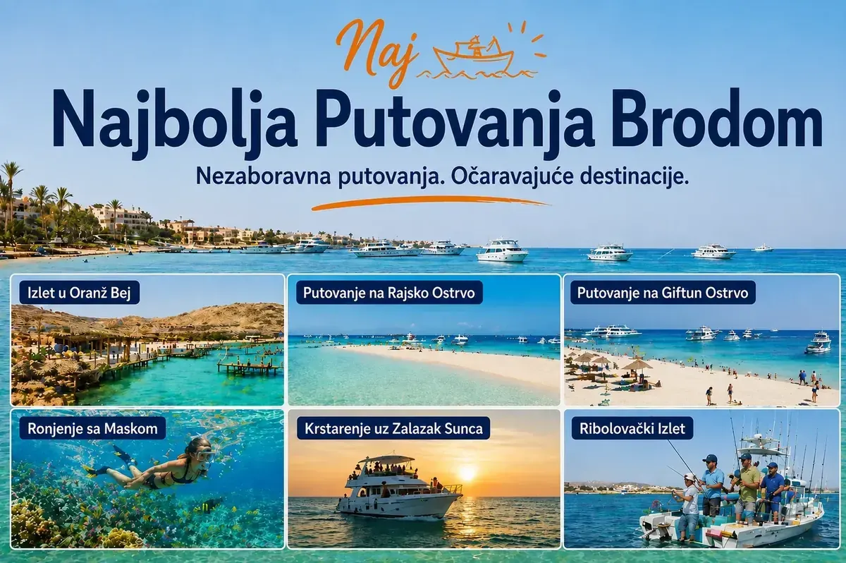 Најбољи излети бродом у Хургади 2026 — Комплетан водич