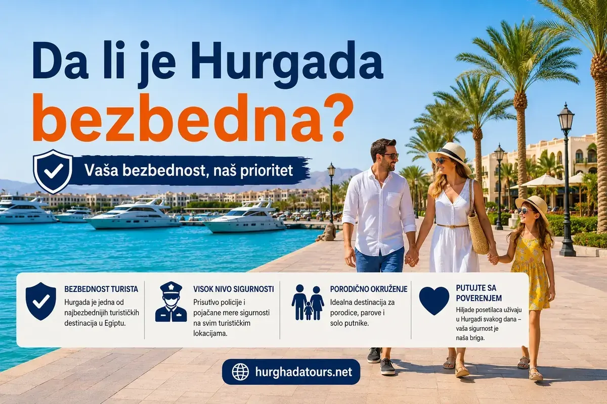 Да ли је Хургада безбедна за туристе 2026. Комплетан водич за безбедност
